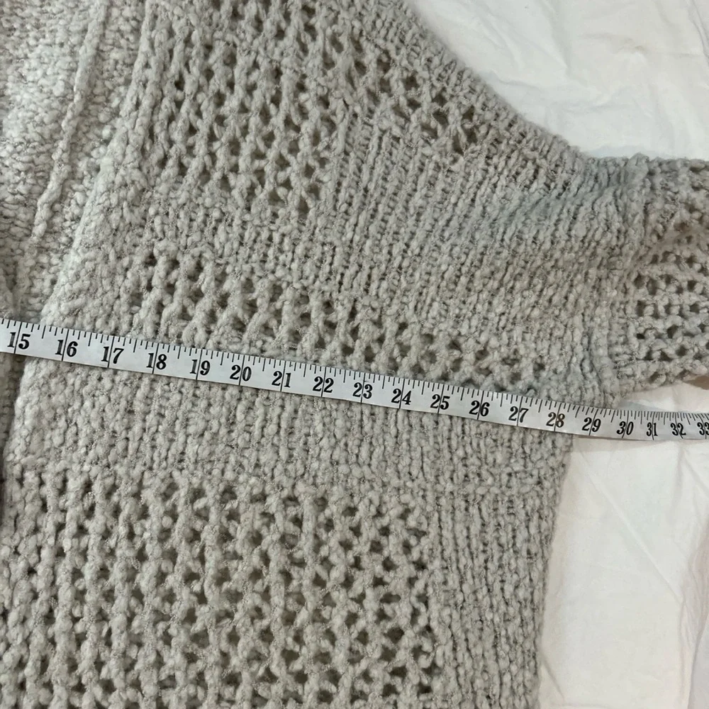 FREE PEOPLE Saturday Morning Knit Cardigan Sweater Cream Ivory Oversized XS-S - Picture 10 of 12